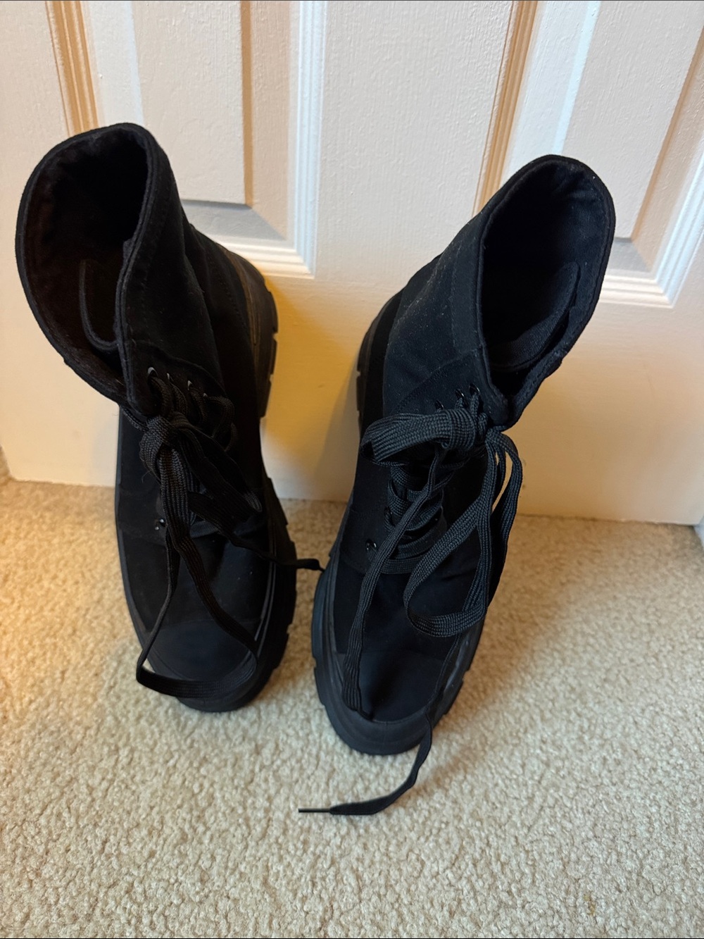 Women’s Black Lace-Up Tactical Boots